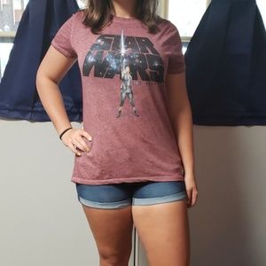 Maroon star wars tee shirt